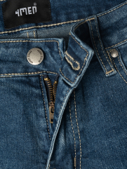 Quần Jeans Xanh Slimfit Rách QJ073 Màu Xanh