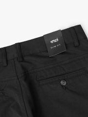 Quần Kaki Slimfit Trơn QK018 Màu Đen