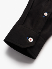 Áo Sơ Mi Slimfit Khuy Nổi SM130 Màu Đen