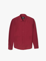 Áo Sơ Mi Trơn Tay Dài SM088 Màu Đỏ Đô