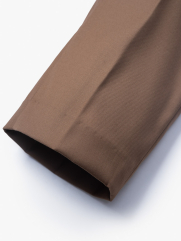 Quần Tây Trơn Vải Rayon Ít Nhăn Thêu 4MEN Premium Form Slimfit QT031 Màu Nâu