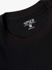 Áo Thun Regular In Thêu AT088 Màu Đen