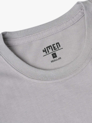 Áo Thun Regular In Thêu AT088 Màu Xám