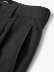 Quần Tây Xếp Li Thêu Form Slimfit Crop QT055 Màu Rêu