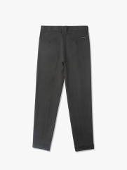 Quần Tây Xếp Li Thêu Form Slimfit Crop QT055 Màu Rêu