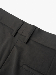 Quần Tây Xếp Li Thêu Form Slimfit Crop QT055 Màu Rêu