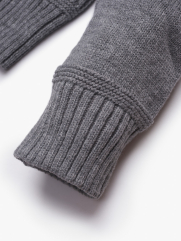 Áo Len Đắp Tay AL010 Màu Xám Đậm