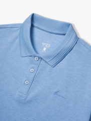 Áo Polo Cá Sấu Thêu Chữ Ký Form Regular PO087 Màu Xanh Biển