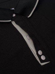 Áo Polo Tổ Ong Trụ Hai Màu Form Regular PO110 Màu Đen