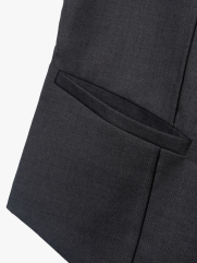 Áo Gile Trơn 4 Nút Form Slimfit AG036 Màu Xám Đậm