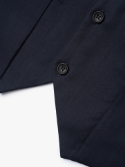 Áo Gile Trơn 4 Nút Form Slimfit AG036 Màu Xanh Đen