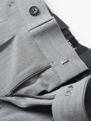 Quần Tây Sidetab Form Slim-Cropped QT056 Màu Xám