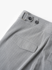 Quần Tây Sidetab Form Slim-Cropped QT056 Màu Xám