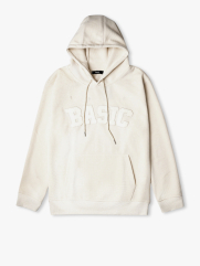 Áo Hoodie May Đắp Basic Form Regular AH003 Màu Kem