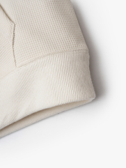 Áo Hoodie May Đắp Basic Form Regular AH003 Màu Kem