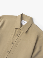 Áo Sơ Mi Tay Dài Rã Phối Form Regular SM139 Màu Be