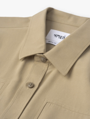 Áo Sơ Mi Tay Dài Rã Phối Form Regular SM139 Màu Be