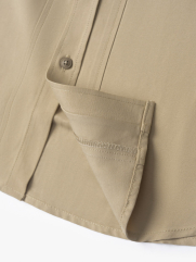 Áo Sơ Mi Tay Dài Rã Phối Form Regular SM139 Màu Be