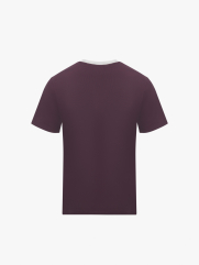 Áo Thun Rã Phối May Tag Form Slimfit AT144 Màu Đỏ Mận