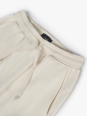 Quần Jogger Thun Rã Phối Form Regular JO014 Màu Kem