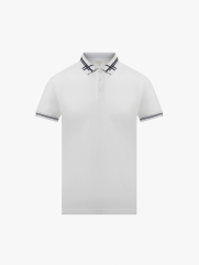 Áo Polo Tổ Ong Phối Bo Dệt Kiểu Form Slimfit PO124 Màu Trắng