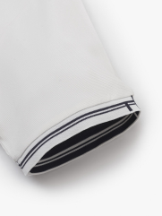 Áo Polo Tổ Ong Phối Bo Dệt Kiểu Form Slimfit PO124 Màu Trắng