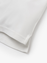 Áo Polo Tổ Ong Phối Bo Dệt Kiểu Form Slimfit PO124 Màu Trắng