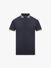 Áo Polo Tổ Ong Phối Bo Dệt Kiểu Form Slimfit PO124 Màu Xanh Đen