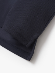 Áo Polo Tổ Ong Phối Bo Dệt Kiểu Form Slimfit PO124 Màu Xanh Đen