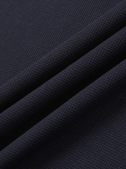 Áo Polo Tổ Ong Phối Bo Dệt Kiểu Form Slimfit PO124 Màu Xanh Đen