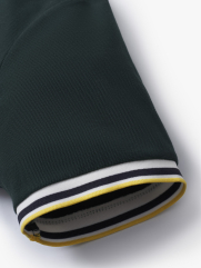 Áo Thun Phối Bo Dệt Sọc Form Slimfit AT145 Màu Xanh Cổ Vịt