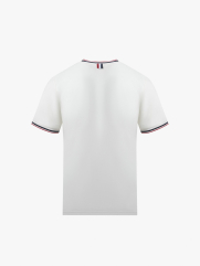 Áo Thun Phối Bo Dệt Sọc Form Slimfit AT145 Màu Trắng