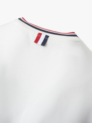 Áo Thun Phối Bo Dệt Sọc Form Slimfit AT145 Màu Trắng