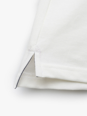 Áo Thun Phối Bo Dệt Sọc Form Slimfit AT145 Màu Trắng