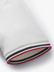 Áo Thun Phối Bo Dệt Sọc Form Slimfit AT145 Màu Trắng