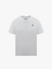 Áo Thun Thêu Đắp Con Giống Mỏ Neo Form Regular AT146 Màu Trắng