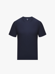 Áo Thun Cổ Tròn Trơn Form Slimfit AT132 Màu Xanh Đen