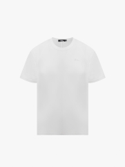 Áo Thun Rã Vai Thêu Chữ Ký 4MEN Ở Ngực Form Regular AT154 Màu Trắng