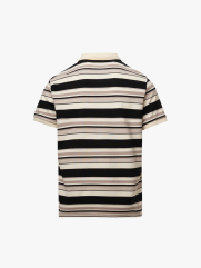 Áo Polo Vải Sọc Ngang Thêu 4M Ở Lai Form Regular PO142 Màu Sọc Đen