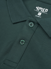 Áo Polo Thêu Logo Tròn 4M Form Slimfit PO153 Màu Xanh Cổ Vịt