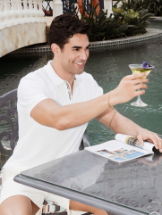 Áo Polo Trơn Signature Phối Dây Sọc Form Regular PO134 Màu Trắng