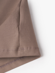 Áo Thun In Logo Tròn 4M Form Slimfit AT161 Màu Nâu Nhạt