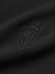 Áo Hoodie Phối Bo Sọc Thêu Logo Sọc Ở Cổ Tay Form Regular AH007 Màu Đen