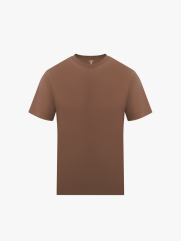 Áo Thun Cổ Tròn Trơn Form Slimfit AT132 Màu Nâu