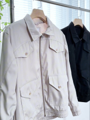 Áo Khoác Dù Ép Túi Hộp Form Regular AK065 Màu Be