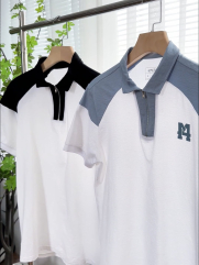 Áo Polo Dây Kéo In Cao Logo M Form Regular PO146 Màu Đen