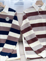 Áo Rugby Shirt Sọc Ngang In Logo Preppy Heritage Ở Ngực Form Regular PO150 Sọc Nâu