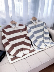 Áo Rugby Shirt Sọc To In Logo Preppy Heritage Ở Ngực Form Regular PO152 Sọc Nâu