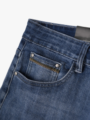 Quần Jean Thêu Chữ M Form Slimfit QJ110 XANH BIỂN ĐẬM