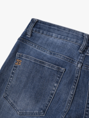 Quần Jean Thêu Chữ M Form Slimfit QJ110 XANH BIỂN ĐẬM